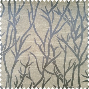 Navy blue color natural designs texture finished surface sea plants flowing pattern polyester main curtain